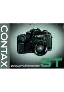 Contax ST manual. Camera Instructions.